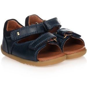 Bobux baby shoes first walkers, leather navy sandals EU size 22